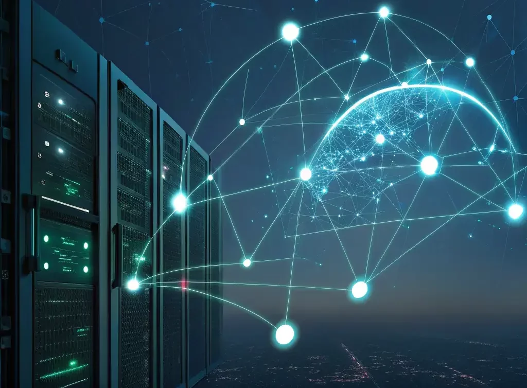 An image of a secure cloud server, emphasizing the security and reliability of Xorbiz Technologies' cloud-based software solutions.