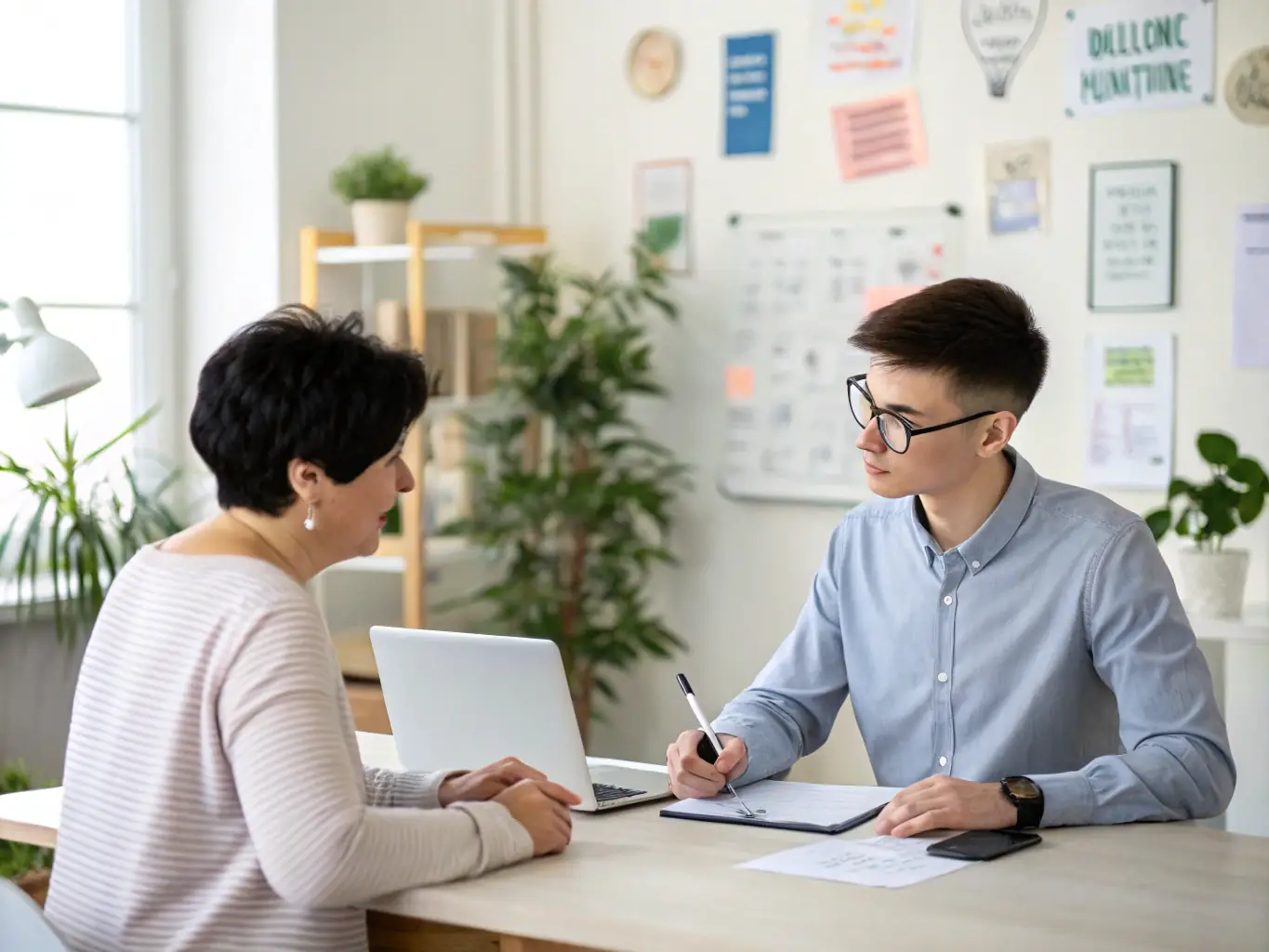 A recruiter interviewing a candidate for an IT position, showcasing Xorbiz Technologies' rigorous selection process to ensure quality hires.