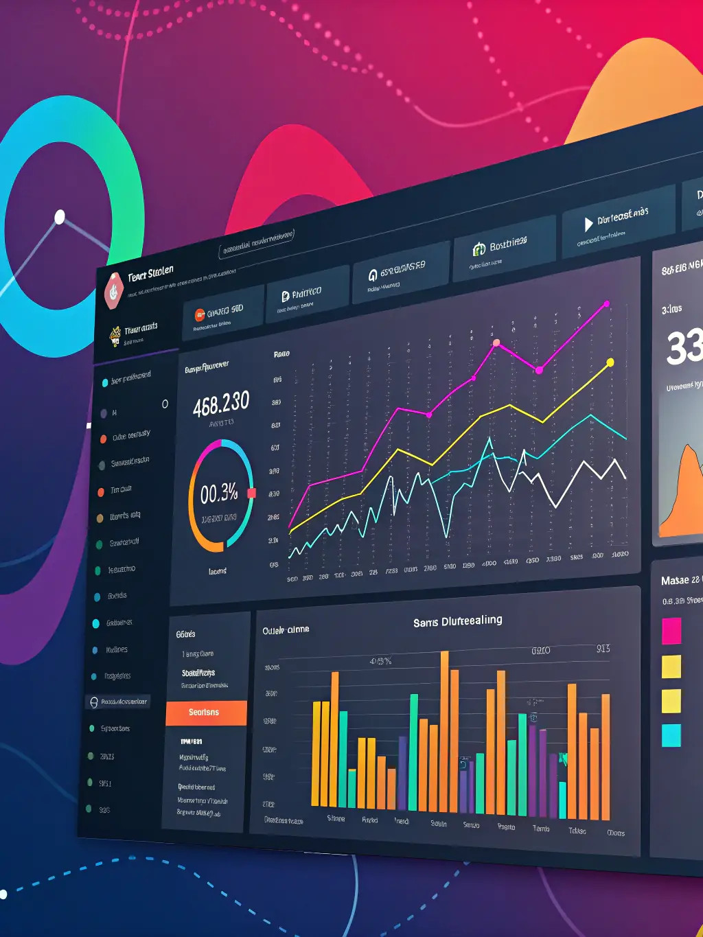 An image of an automated data analytics dashboard, visualizing key performance indicators (KPIs) and business insights, used by Xorbiz Technologies to improve data-driven decision-making.